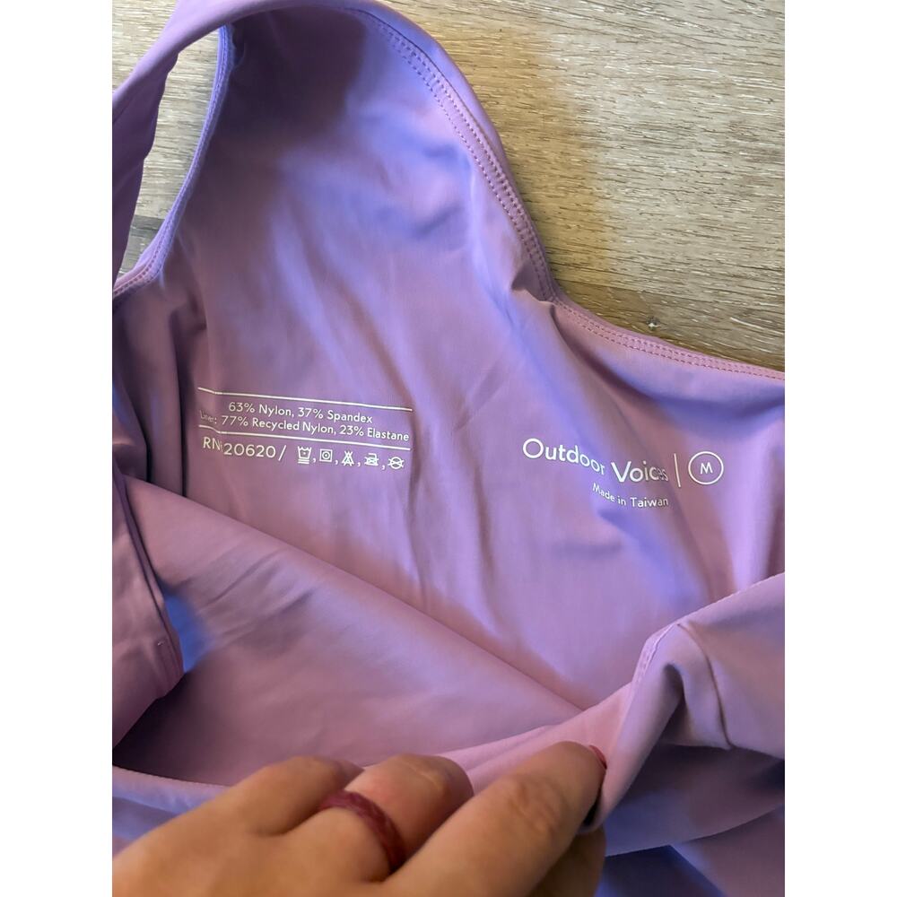 Outdoor Voices One Shoulder Dress Built-In Shorts Liner Lavender - Picture 4 of 5